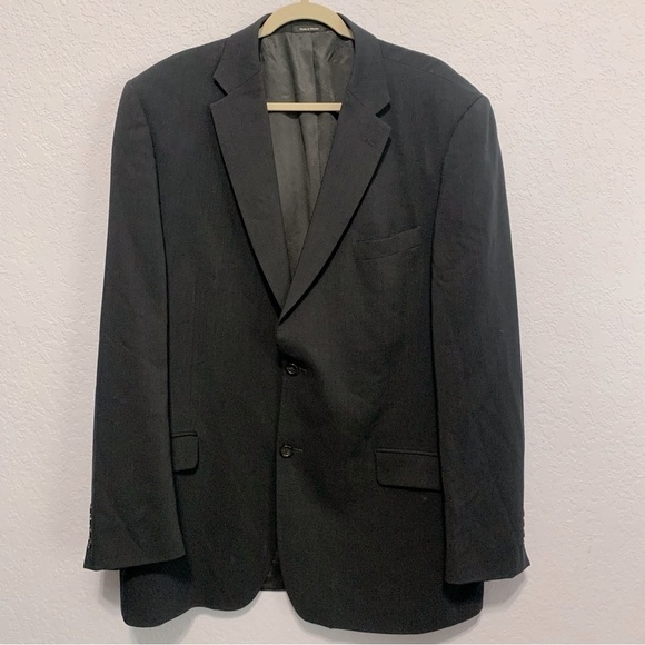 Joseph & Feiss Men’s Wool Navy Blue Lined Two Button Blazer 46L - Picture 1 of 9